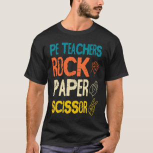 PE Teacher Retro Vintage Rock Paper Scissor Game G T-Shirt