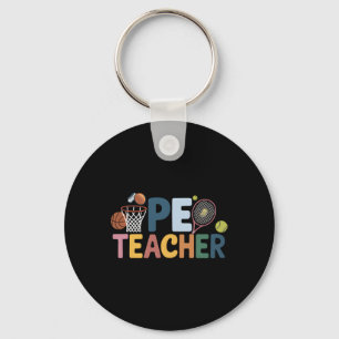 Pe Teacher Soccer Bysketbyll Physical Education Ap Key Ring