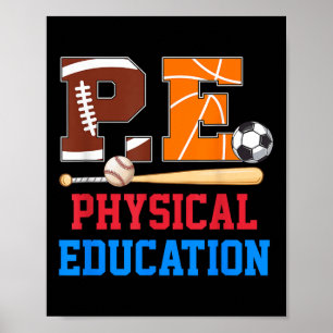 Pe Teacher Sports Back To School Physical Educatio Poster