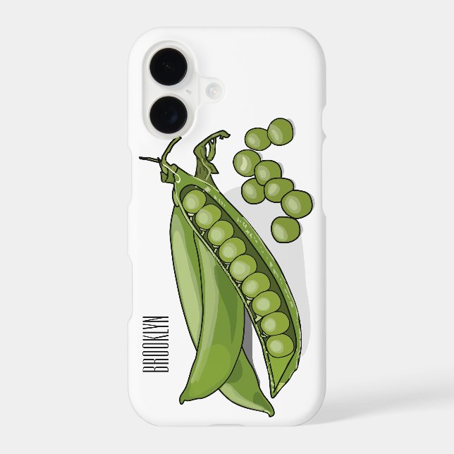 Pea cartoon illustration  (Back)