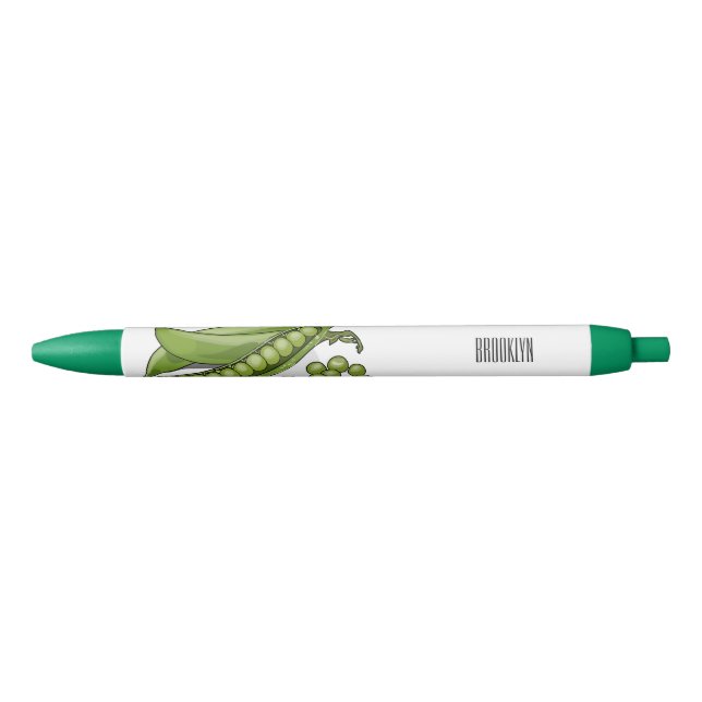 Pea cartoon illustration  black ink pen (Front)