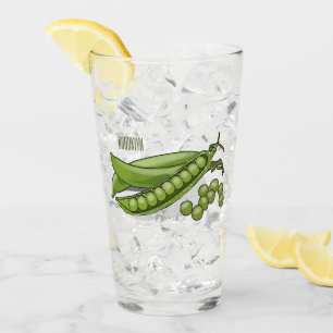Pea cartoon illustration  glass