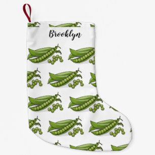 Pea cartoon illustration  small christmas stocking