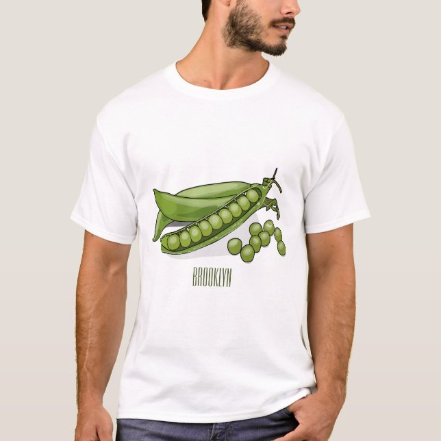 Pea cartoon illustration  T-Shirt (Front)
