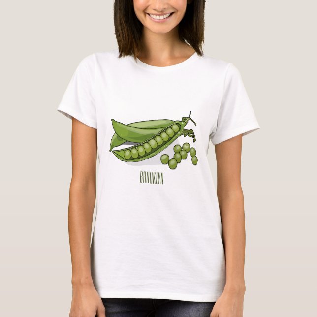 Pea cartoon illustration  T-Shirt (Front)