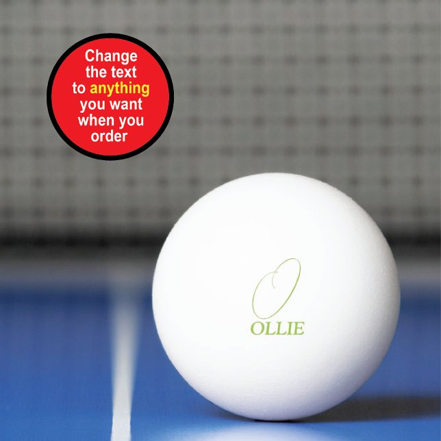 Pea Green Monogrammed Ping Pong Ball (Creator Uploaded)
