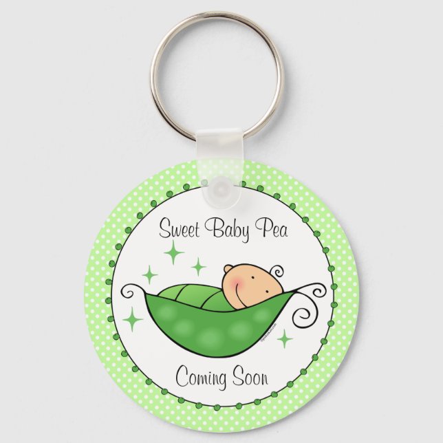 Pea In My Pod Personalised Keychain (Front)