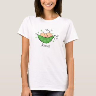 Pea In My Pod Twins Personalised T-Shirt