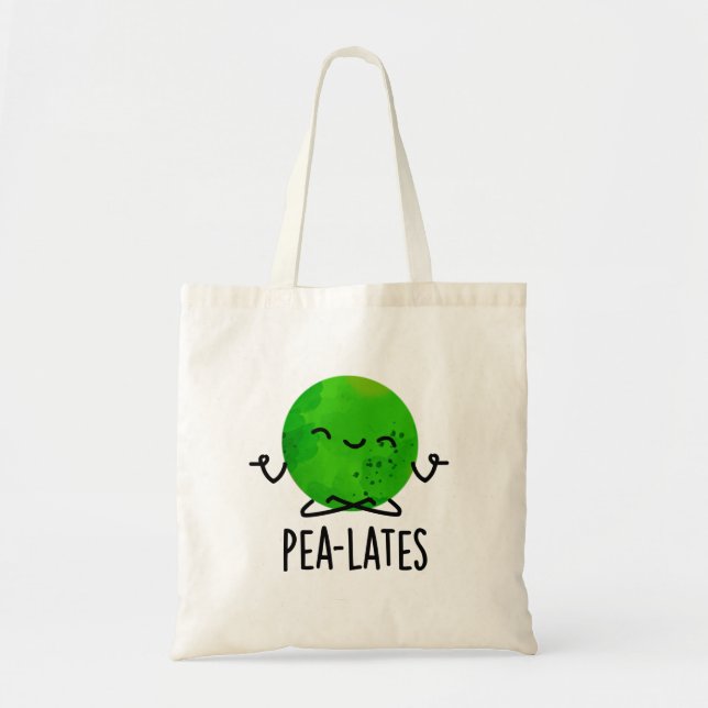 Pea-lates Funny Pilates Pea Pun  Tote Bag (Front)