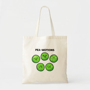 Pea-motions Funny Vegetable Pun Tote Bag