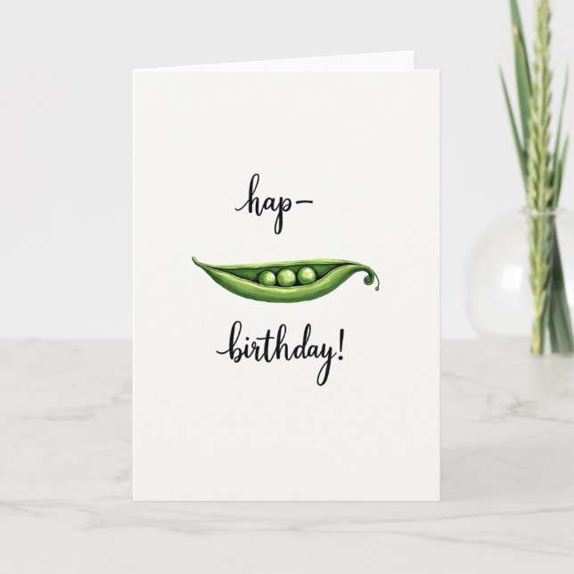 Pea Pod Birthday Card (Front)