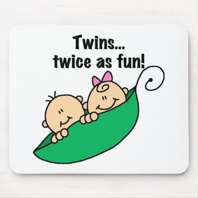 Pea Pod Twins Twice as Fun Mouse Pad (Front)