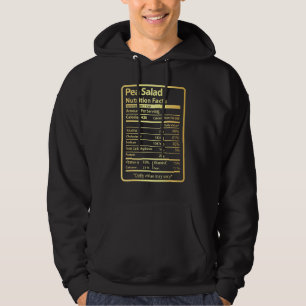 Pea Salad Nutrition Facts Thanksgiving Christmas F Hoodie