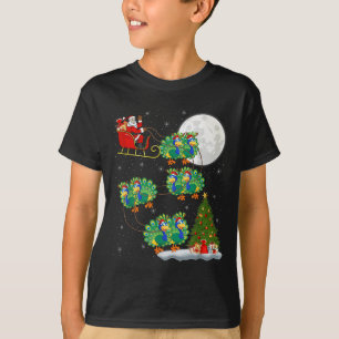 Pea Santa Sleigh Flying Funny Magical Christmas T-Shirt
