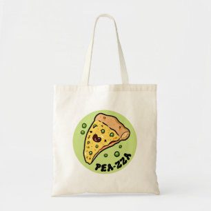 Pea-zza Cute Pizza Vegetable Pun Tote Bag