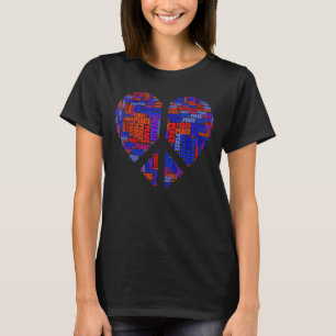 Peac Love Freedom Love Peace Tie Dye Peace Sign T-Shirt
