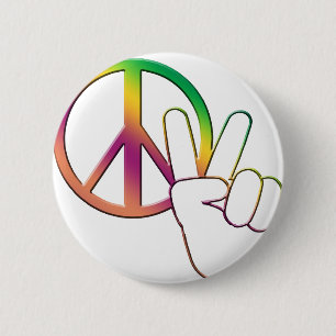 Peace-02 6 Cm Round Badge
