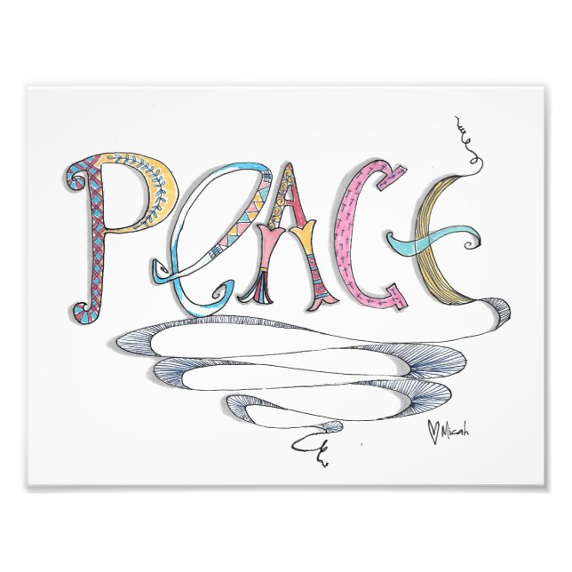 Peace 11 x 8.5 Print (Front)