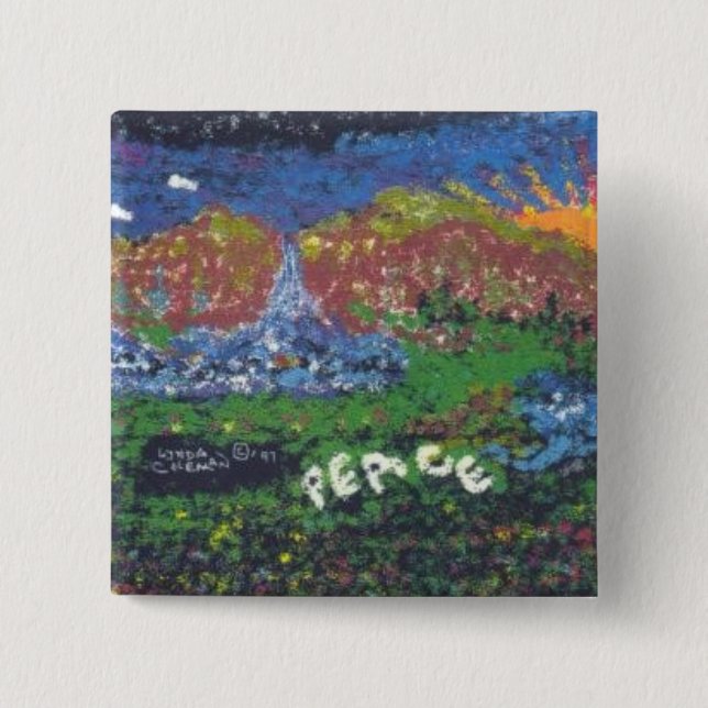 Peace 15 Cm Square Badge (Front)