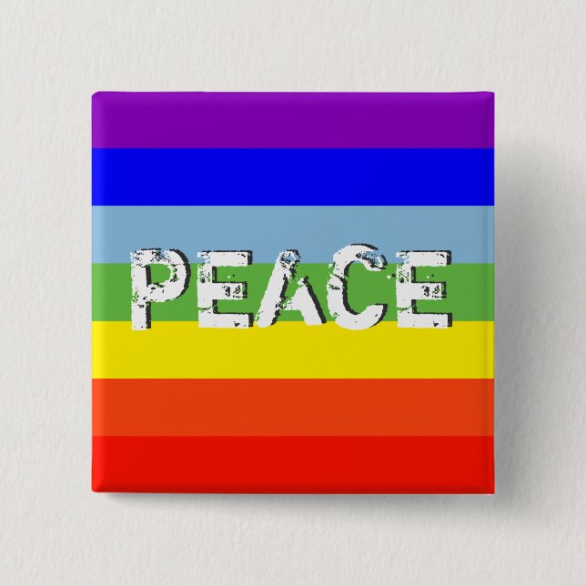 PEACE 15 CM SQUARE BADGE (Front)