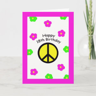 Peace 18th Birthday Cards