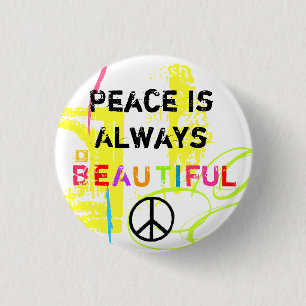 Peace 3 Cm Round Badge