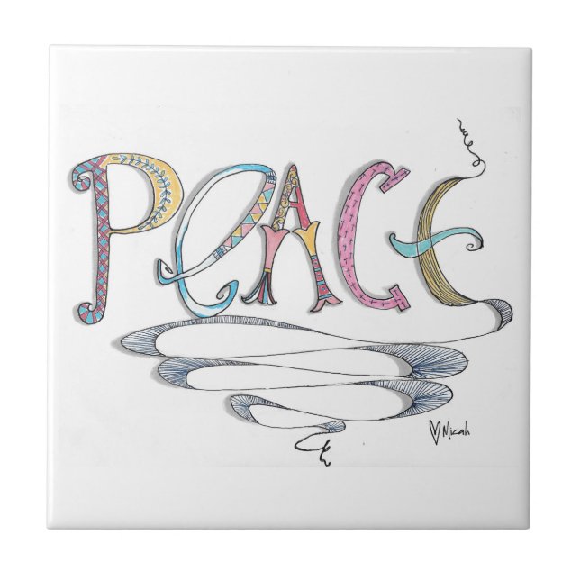 Peace 4 x 4 Ceramic Tile (Front)