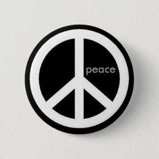 peace. 6 cm round badge
