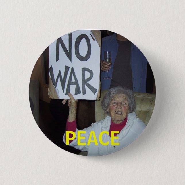PEACE 6 CM ROUND BADGE (Front)