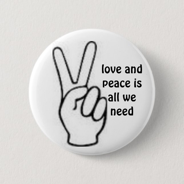 peace 6 cm round badge (Front)