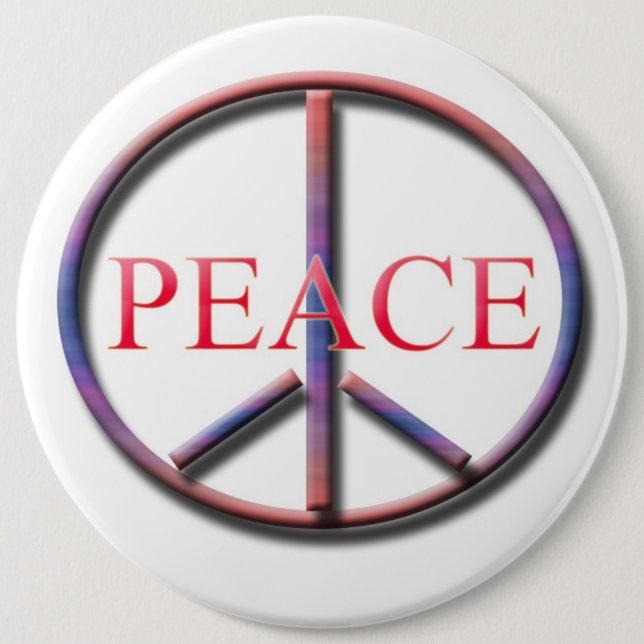 PEACE 6 CM ROUND BADGE (Front)