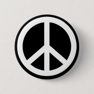 peace 6 cm round badge