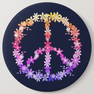 Peace 6 Cm Round Badge