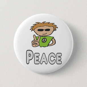 Peace 6 Cm Round Badge