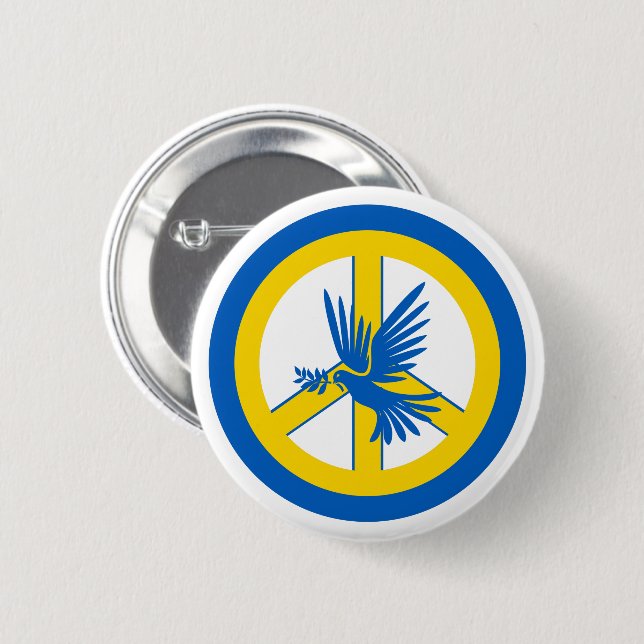 Peace 6 Cm Round Badge (Front & Back)