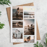 PeaCe 6 Photo Collage Christmas Gold<br><div class="desc">Send Christmas cheer with this stylish PeaCe 6 x Photo Collage Grid Gold Foil Holiday Card. Simply upload your own pictures and customise the year and your family name.</div>