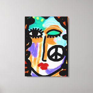 Peace Abstract Digital Painting Canvas Print