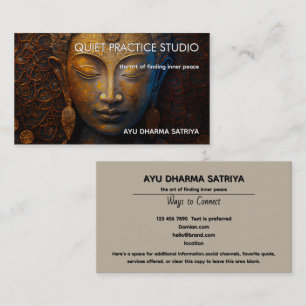 PEACE ACCORD MEDITATION PORTRAIT BUSINESS CARD
