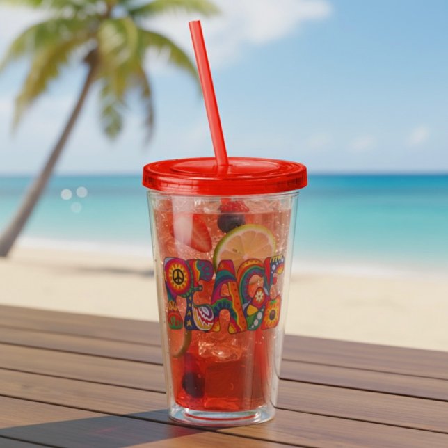 Peace Acrylic Tumbler (Creator Uploaded)