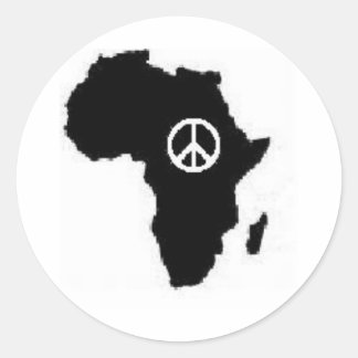 peace africa classic round sticker