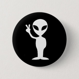 Peace Alien 6 Cm Round Badge