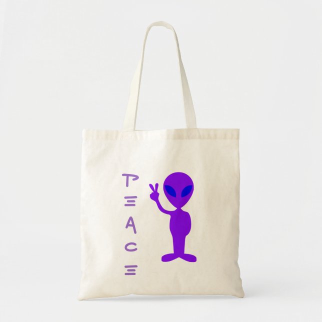 Peace Alien Tote Bag (Front)