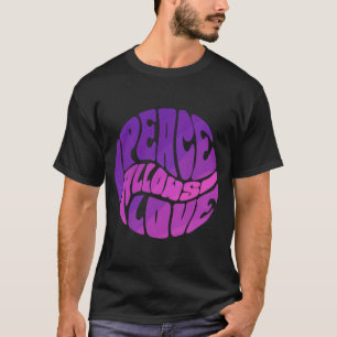 Peace Allows Love Positive Sweet Love Yoga Retro T-Shirt