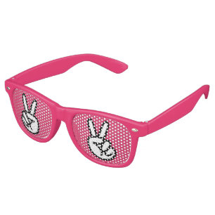 Peace America Pink Retro Sunglasses
