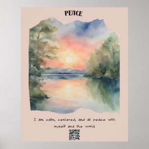 Peace and Calm Affirmation Poster