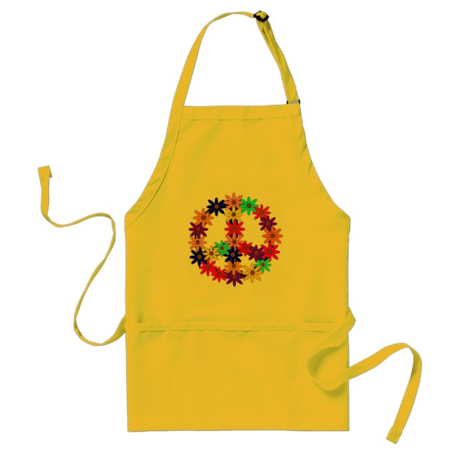 Peace and Flower Power Standard Apron (Front)