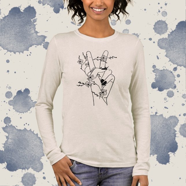 Peace and Flowers Tri-Blend Shirt (Creator Uploaded)