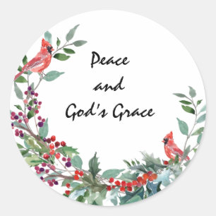Peace and God’s Grace Classic Round Sticker