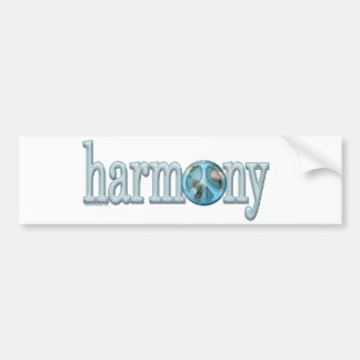 peace and harmony bumper sticker