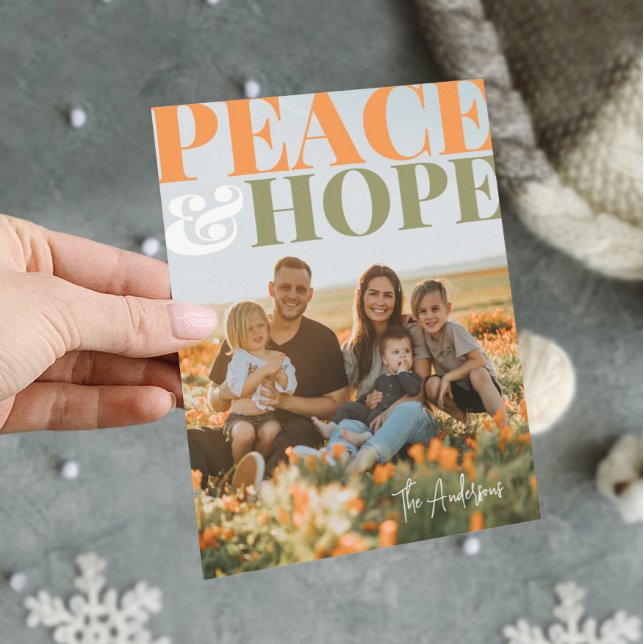Peace And Hope Holiday Family Christmas Card (Creator Uploaded)